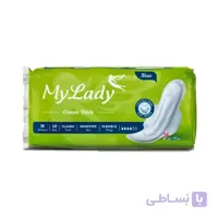 نوار بهداشتی متوسط بالدار ، ضخیم و بسیار نرم سبز مای لیدی - 10 عددی ا My Lady Cotton Feel Medium Sanitary Pad - 10pcs