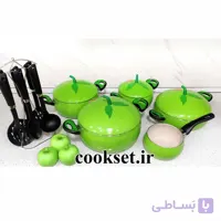 سرویس قابلمه 17 پارچه میوه ای طرح سیب