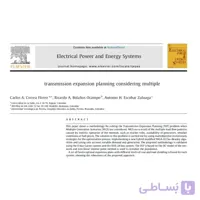 شبیه سازی مقاله Multi-objective transmission expansion planning considering multiple - 2014