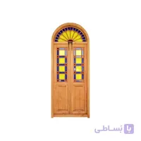 پنجره اُرُسی شیشه رنگی چوبی سنتی صنایع چوب ساج مدل W200