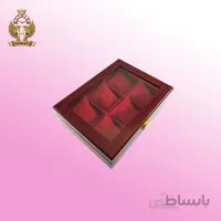 جعبه ساعت کلکسیونی چوبی ۶ تایی رنگ قرمز box6100