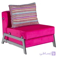 مبل تخت خواب شو یک نفره چشمه نور مدل MA-516/PK صورتی