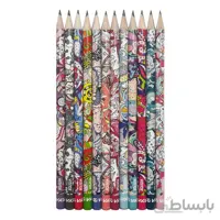 مداد مشکی آریا مدل VITRAY کد A6 بسته 12 عددی