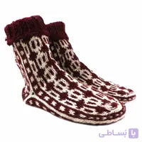 جوراب پشمی دستباف سنتی کردستان کد 173 سایز 40-41
