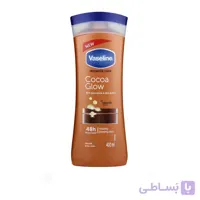 لوسیون بدن وازلین مدل cocoa glow حجم ۴۰۰ میل ا cocoa glow