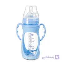 شیشه شیر پیرکس روکش دار آبی 270 میل بی بی سیل