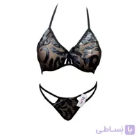 ست سوتین و شورت فانتزی زنانه طرح چرم