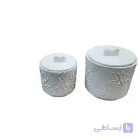 بانکه سرامیکی دست ساز مدل برگ برجسته کد 838 مجموعه 3 عددی