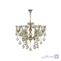 لوستر 6 شعله چشمه نور مدل C2158/6-BO