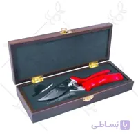 قیچی باغبانی دسته گردان به همراه جعبه چوبی لایت JH-7008