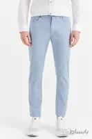 Avva شلوار مردانه Sky Blue 5 Pocket Basic Slim Fit A01y3041
