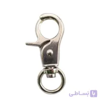 مدبر کیف ته گرد فلزی نقره‌ای طول 4.5 سانتی‌متر