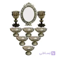 مجموعه ظروف هفت سین 9 پارچه مدل نقش جهان کد 500