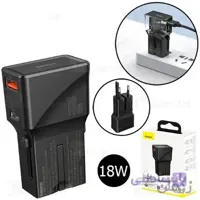 شارژر دیواری دو پورت چندکاره Baseus Universal Conversion PPS Youth CCTY-01 توان 18 وات