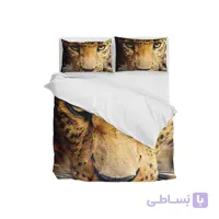 ست لحاف تک نفره ۴ تکه سه بعدی king size -طرح LEOPARD FACE
