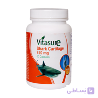 کپسول شارک کارتیلاج 750 میلی گرم ویتاشور 60 عدد ا Vitasure Shark Cartilage 750 mg 60 Capsules
