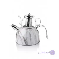 ست کتری و قوری پاچی مدل طرح مرمر