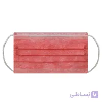 ماسک سه لایه قرمز (۵۰ عددی) با یک لایه ملت بلون دیباسان