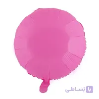 بادکنک فویلی گرد مات صورتی