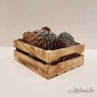 جعبه چوبی طرح ایکیا مدل h 10 رنگ سوخته