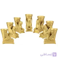 مجموعه ظروف هفت سین 7 پارچه تندیس و پیکره شهریار طرح ریتون شیر کد HS100