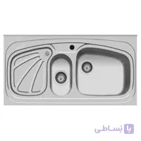 سینک ظرفشویی اخوان مدل 23 روکار سایز 60*100
