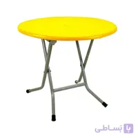 میز پلاستیکی پایه فلزی ناصر مدل گرد تاشو ۷۲۲