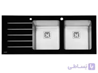 سینک ظرفشویی ایلیا استیل مدل 8032 شیشه ای توکار