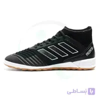 کفش فوتسال آدیداس طرح اصلی ساقدار مشکی سفید Adidas Predator Tango 18.3 IC Black White