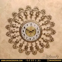 ساعت دیواری برنزی طرح گل نرگس کد ۳۲۱