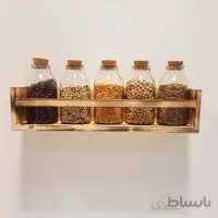 باکس دیواری چوبی رنگ سوخته 50 سانتی