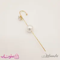 گوشواره زنانه کراس طرح نگین و مروارید