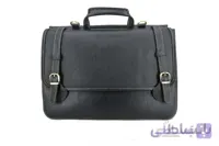 کیف اداری دوطرفه چرم طبیعی گاوی مشکی