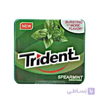 آدامس تریدنت Trident قوطی فلزی با طعم نعنا سبز تکی و بسته 12 عددی