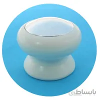 دستگیره کابینت تک پیچ پلاستیکی بهسازان مدل A5 سفید کروم