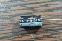 CAP 10V 1500uF – خازن الکترولیت، ۱۰ ولت، ۱۵۰۰ میکروفاراد