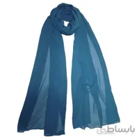 شال زنانه حریر آبی تیره