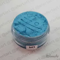 رنگ گریم سبز ابی متالیک شماره M3 سیلک