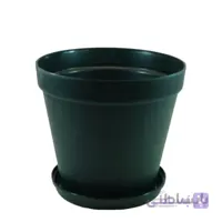 گلدان ساده پلاستیکی مشکی شهر آذین سایز متوسط
