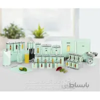 سرویس آشپزخانه 9 پارچه گرد لیمون صورتی ا کد کالا 144