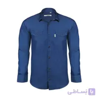 پیراهن لی آبی پررنگ ساده