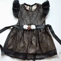 سارافن دخترانه مشکی مجلسی عیدانه و بهاره و تابستانه سایز 30 تا 45 30