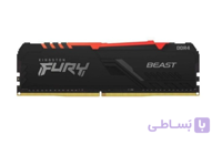رم DDR4 تک کاناله 3200 مگاهرتز CL16 کینگستون مدل FURY Beast RGB ظرفیت 16 گیگابایت
