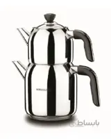 کتری و قوری کرکماز مدل کاپا کد 078-01 ا Korkmaz Kappa 078-01 Teapot And Kettle Set