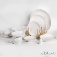 سرویس غذاخوری 30 پارچه کلارا مدل سیگنیچر سفید