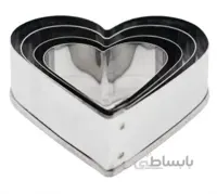 کاتر فلزی شیرینی پزی طرح قلب مجموعه 4 عددی