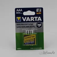 باتری نیم قلمی شارژی (قابل شارژ) وارتا 800 -2 عددی
