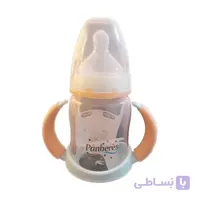 شیشه شیر ضد نفخ دسته دار از بدو تولد (طرح خورشید3) پنبه ریز