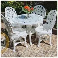 صندلی و میز باغی پلیمری طاووسی 4نفره