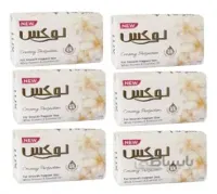 صابون لوکس رایحه گل های سفید مقدار 90 گرم بسته 6 عددی